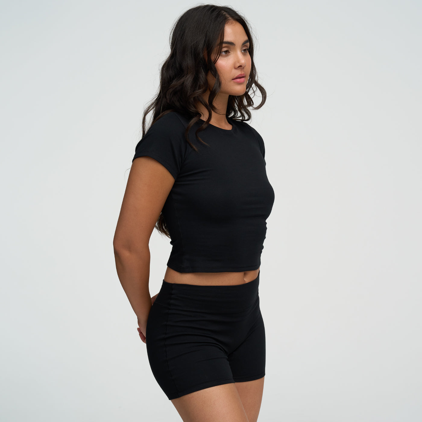 Baumwoll Shorts mit hohem Bund - 3