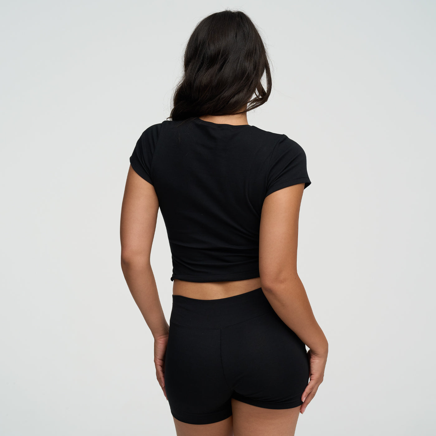 Baumwoll Shorts mit hohem Bund - 5