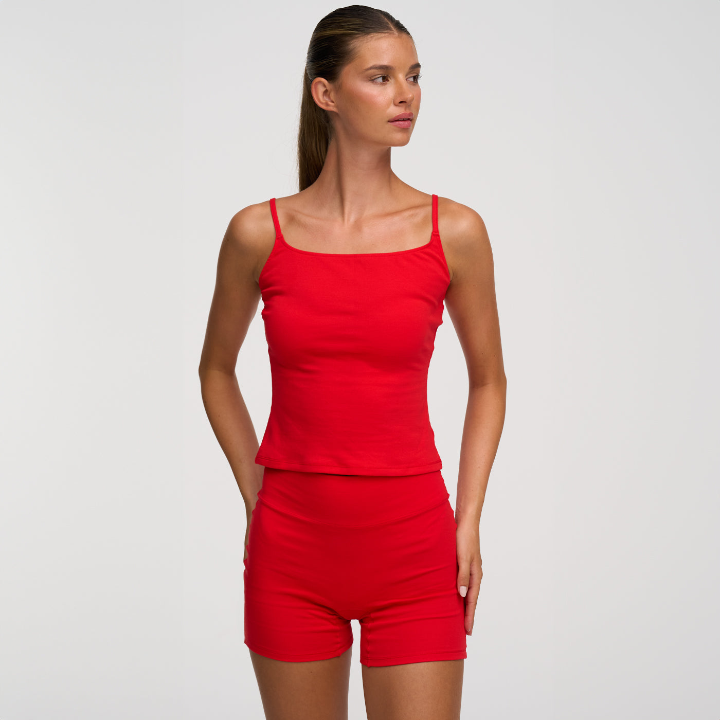 Baumwoll Shorts mit hohem Bund - 7