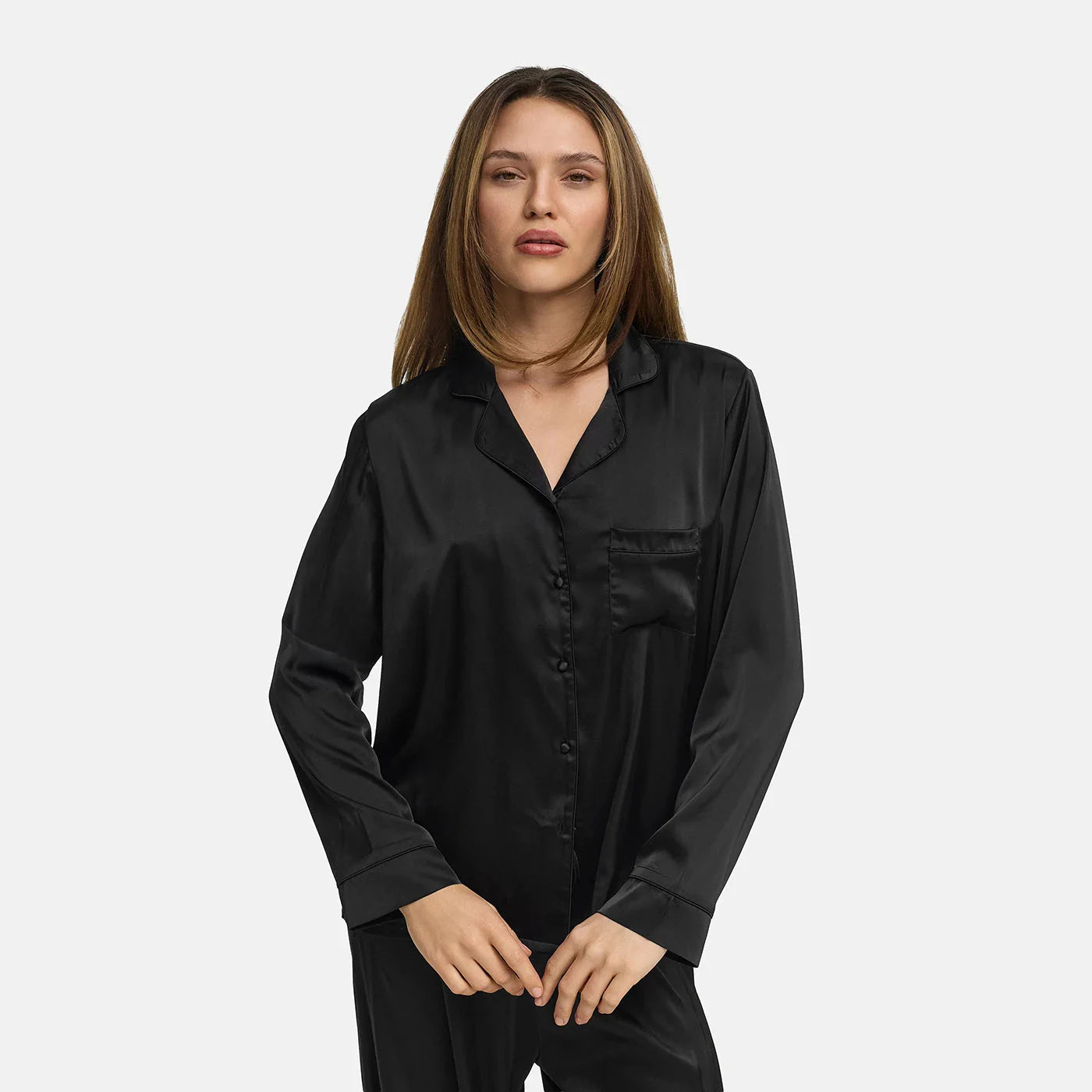 Satin Pyjamahemd - 9