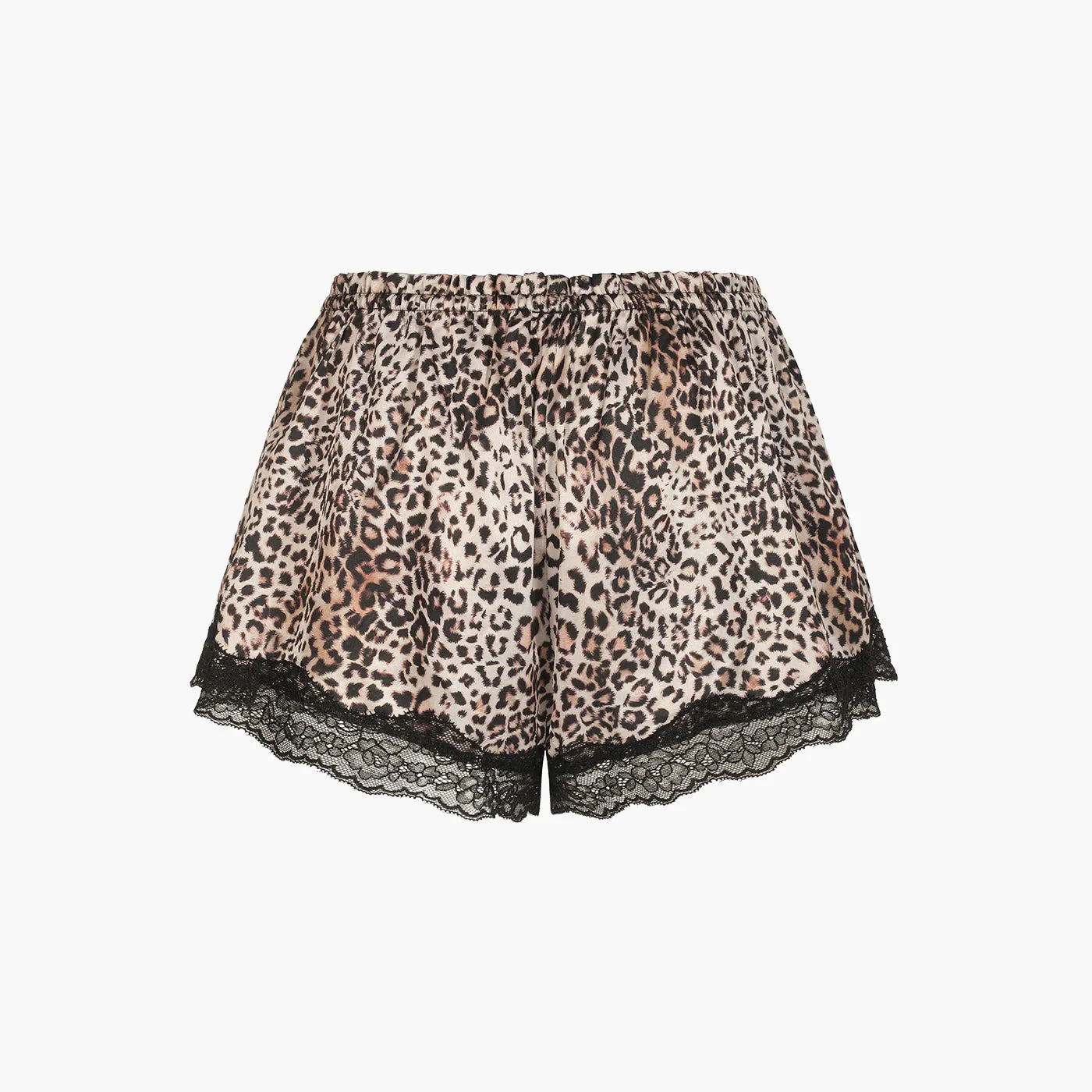 Satin Shorts mit Spitze - 6