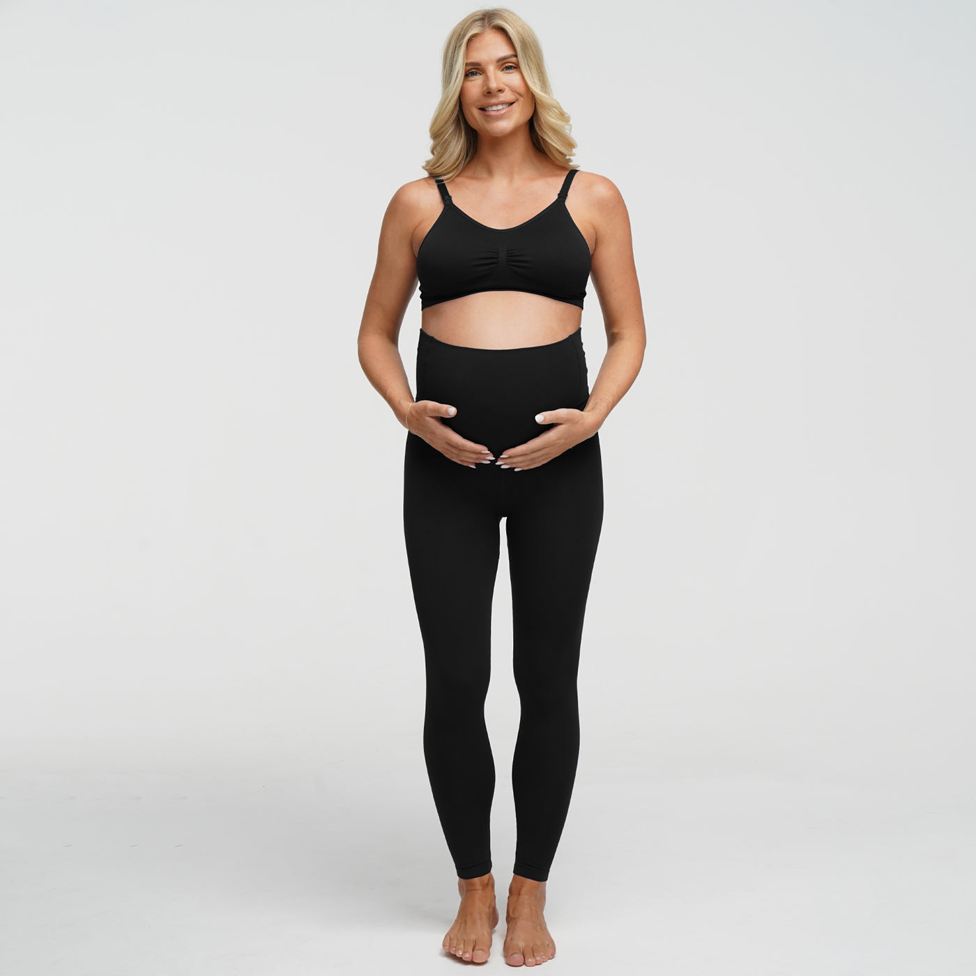 Nahtlose Umstandsleggings mit hohem Bund - 2