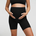 Nahtlose Umstandsshorts mit hohem Bund - 3